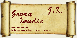 Gavra Kandić vizit kartica